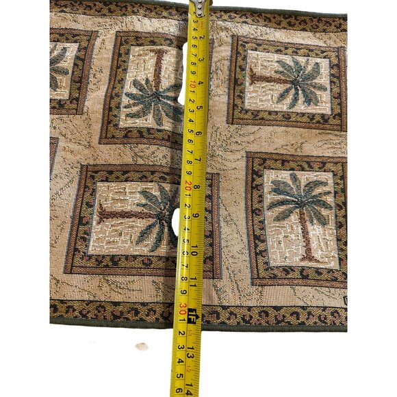 Vtg 6 Palm Tree Tapestry Placemats Bombay tropical table top decor coastal chic - Picture 10 of 16